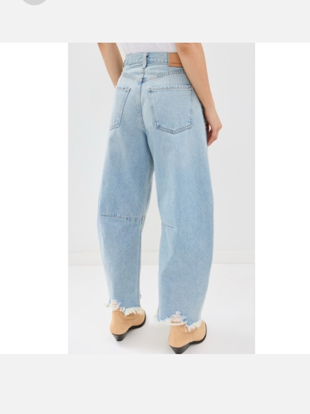 Citizens Of Humanity Light Blue High-Rise Barrel Cropped Jeans - Picture 4 of 16